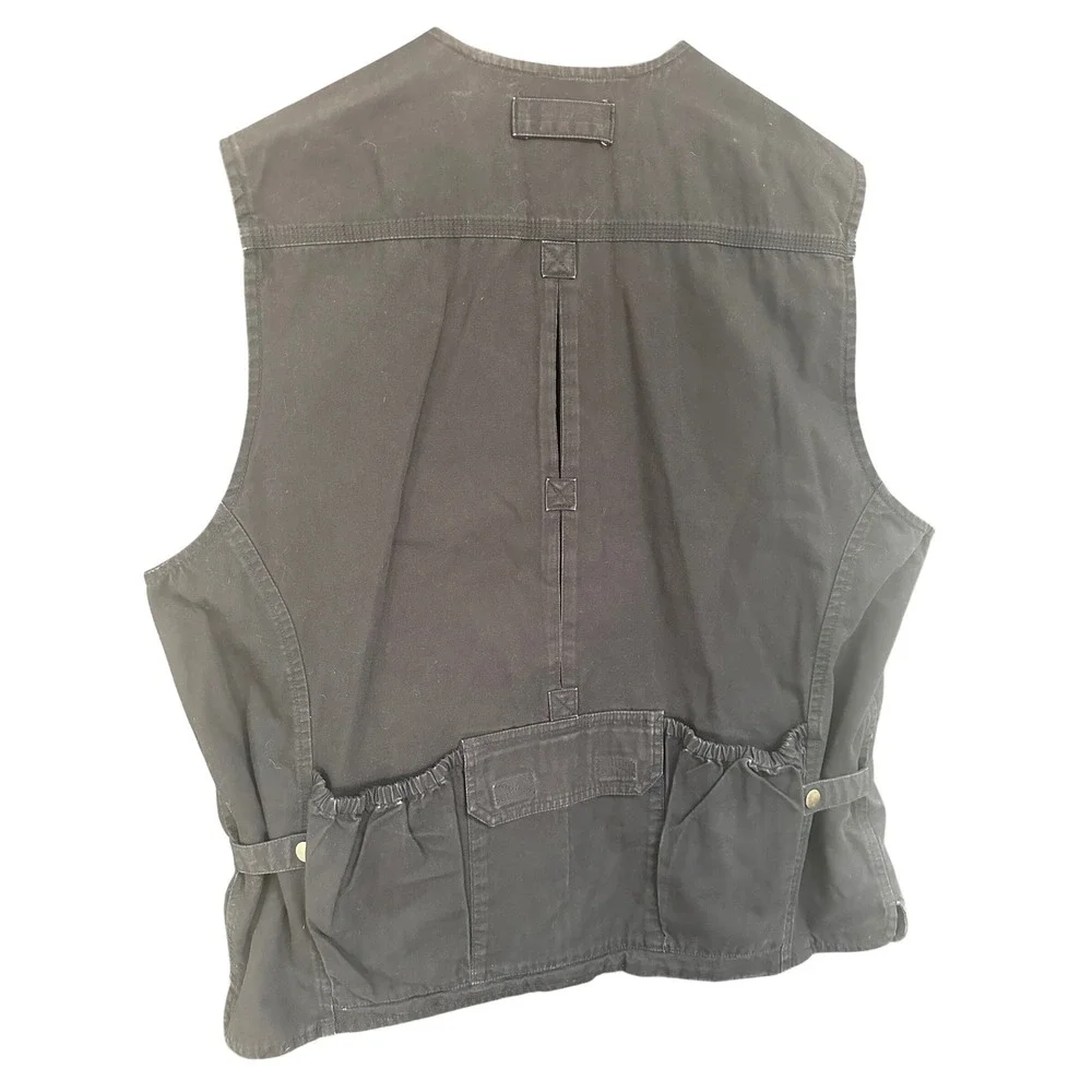 Royal Robbins Mens XL Black Cotton Multi Pocket Utility Tactical Travel Vest